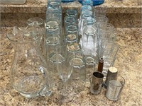 Pitcher, Misc. Glasses, Measuring Cup Etc