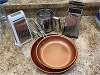 Skillets, Graters, & Sifter