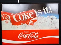 Vintage 1982 Coke Is It adv sign