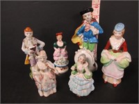 LOT OF 6 OCCUPIED JAPAN PORCELAIN FIGURINES