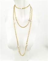Jewelry 18kt Yellow Gold Pearl Necklace
