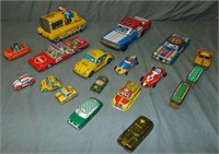 Lot of 18 Tin Lithograph Japanese Toy Cars