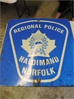 Haldimand Norfolk Regional Police Sign, 24" x 24"