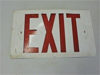 Enamel Exit Sign, 12" x 7.5"