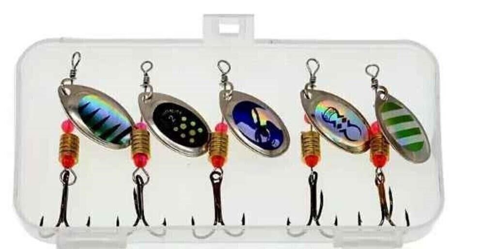 5 pcs/Set Fishing Lure Spinnerbait Bass Trout Sals