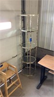 5 tier glass shelf-71” tall