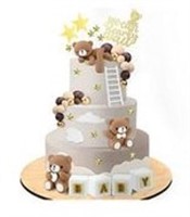 MSRP $12 41Pcs Bear Birthday Cake Toppers
