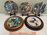 PRETTY COLLECTORS PLATES W FRAMED PLATES