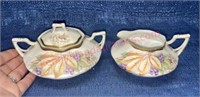 Antique Bavaria sugar-creamer set (hand painted)