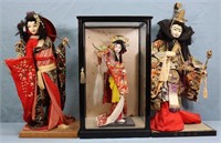 (3) Large Size Vintage Japanese Dolls