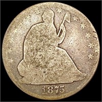1875 Seated Liberty Half Dollar NICELY CIRCULATED