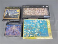 Lot Of 4 Art Puzzles - Sealed