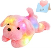 WEWILL 18'' Light up Pink Puppy Dog LED Stuffed An