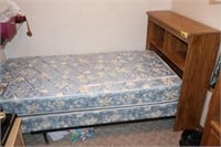 Twin bed, headboard, mattress & boxspring