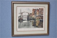 Signed Lithograph Print by Henry Cassiers