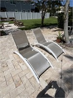 Pair chaise Loungers