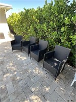 Set 4 Wicker Chairs