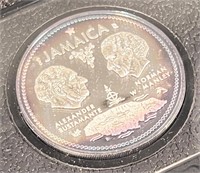 49g Silver Round $10 Proof Edition Coin - Jamaica