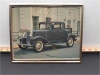 Framed Car Picture - 1930 Chevy Coupe broken Frame