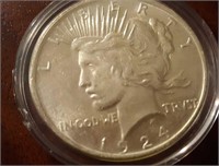 1924 US Peace Silver Dollar