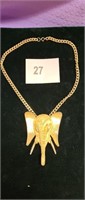 Large Elephant Pendant with Chain