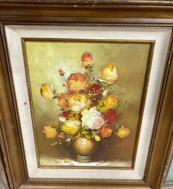 SIGNED FLORAL OIL PAINTING FRAMED