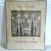 Signed John A. Knudsen Framed Poster of "The Works