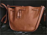 Vince Camuto Tan Leather Satchel Tote Bag