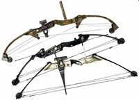 (3) Martin, Indian, Bear Archery Compound Bows