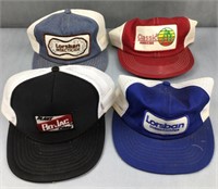 4 farm themed baseball caps