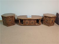 3 Piece Lamp Tables & Coffee Table