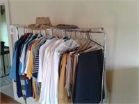 Clothes rack with clothes size large