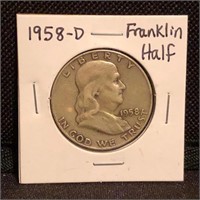 1958D Franklin Half Dollar