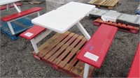 Red And White Food Court Table