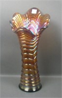 Beautiful Imperial Amber Ripple Funeral Vase