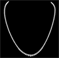 $25,500  9.30cts Diamond 18k White Gold Necklace