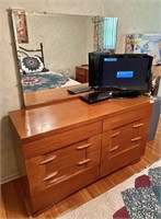 Mid century dresser with mirror --54x19x33