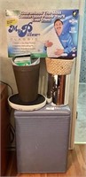 Hamper, wastebaskets, My Pillow, scale