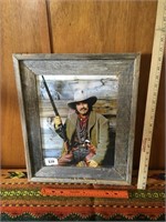 Tom Selleck wooden picture