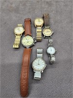 6 Watches.  Steinhausen, Omega. Accutron, Croton