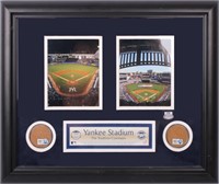 YANKEE STADIUM FRAMED MEMORABILIA  - NEW & OLD