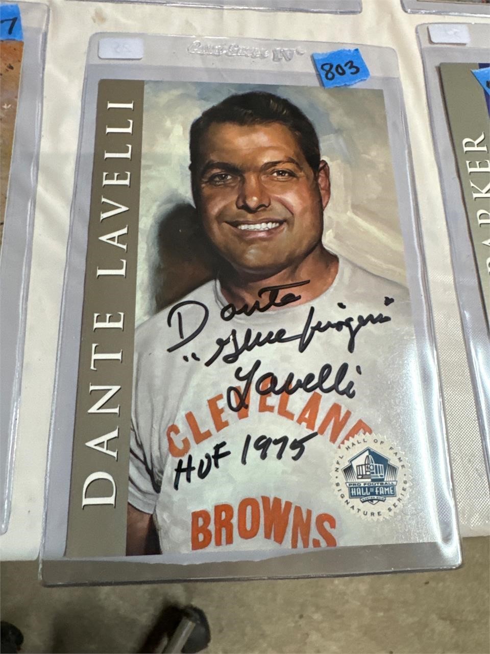 HOF Card-Dante Lavelli-Signed