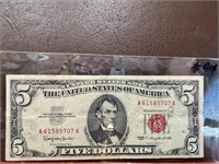 1963 $5 US Note (Red Seal) VF