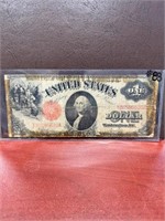 1917 $1. US Red Seal (SAW HORSE) AG