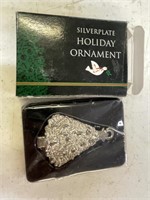 Silverplate holiday ornament
