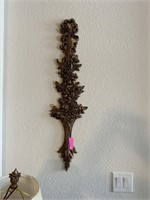 WALL MOUNT WOOD / GOLD LEAF DECOR PANEL