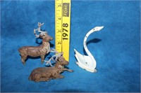 Miniature Lead Reindeer Marked Germany