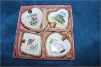 4 Souvenir Ashtrays in Original Box