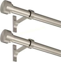 2 Pack Heavy Duty 1 Inch Curtain Rods 36-72