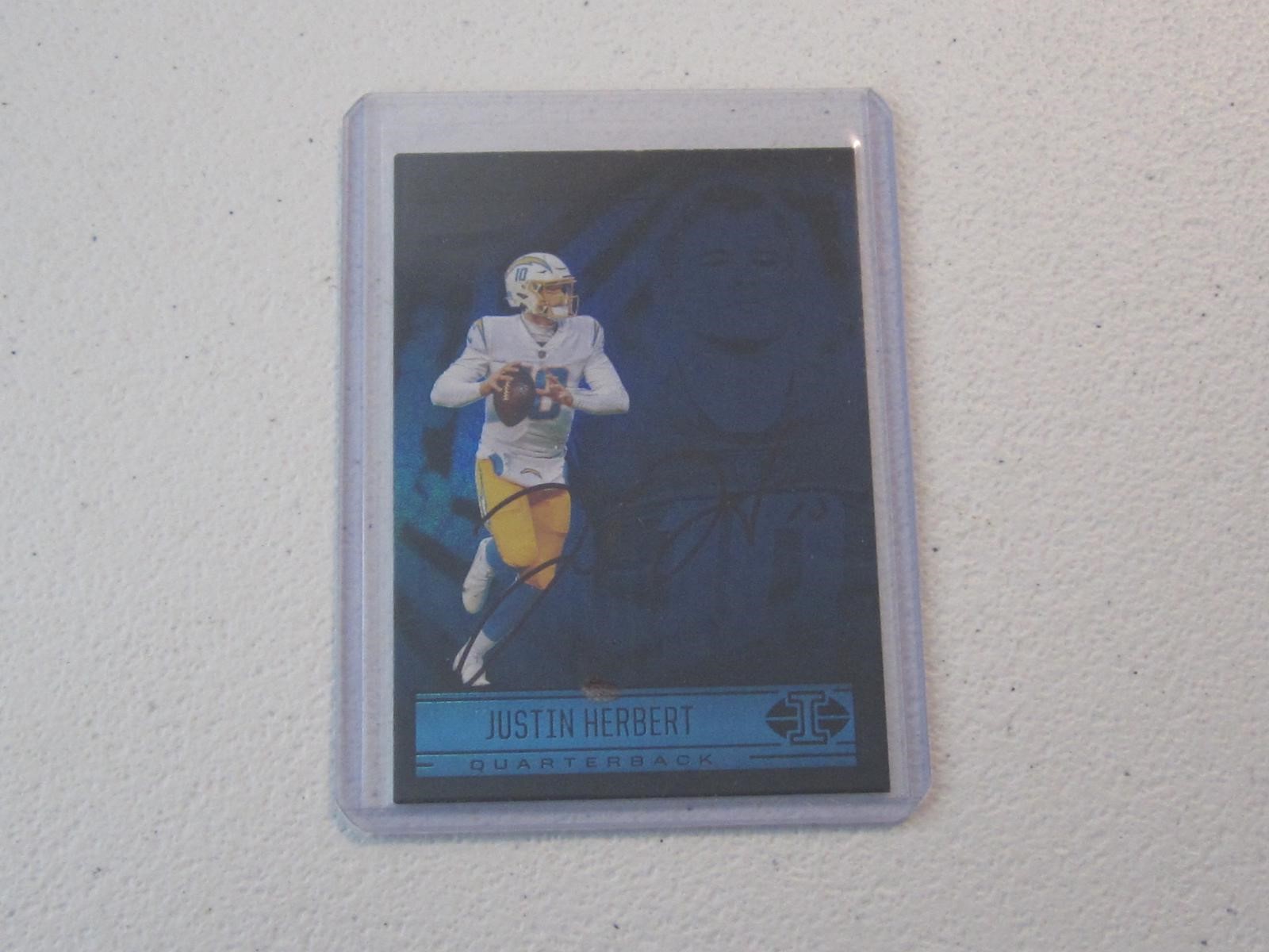 JUSTIN HERBERT SIGNED SPORTS CARD WITH COA